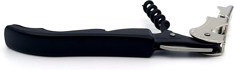 Pulltap's Genuine Classic 500 LEFT-HANDED Waiter's Corkscrew – Double-Hinged Wine Key with Hinged Foil Cutter – Patented Design – Made in Spain – Black (Negro) - Image 3